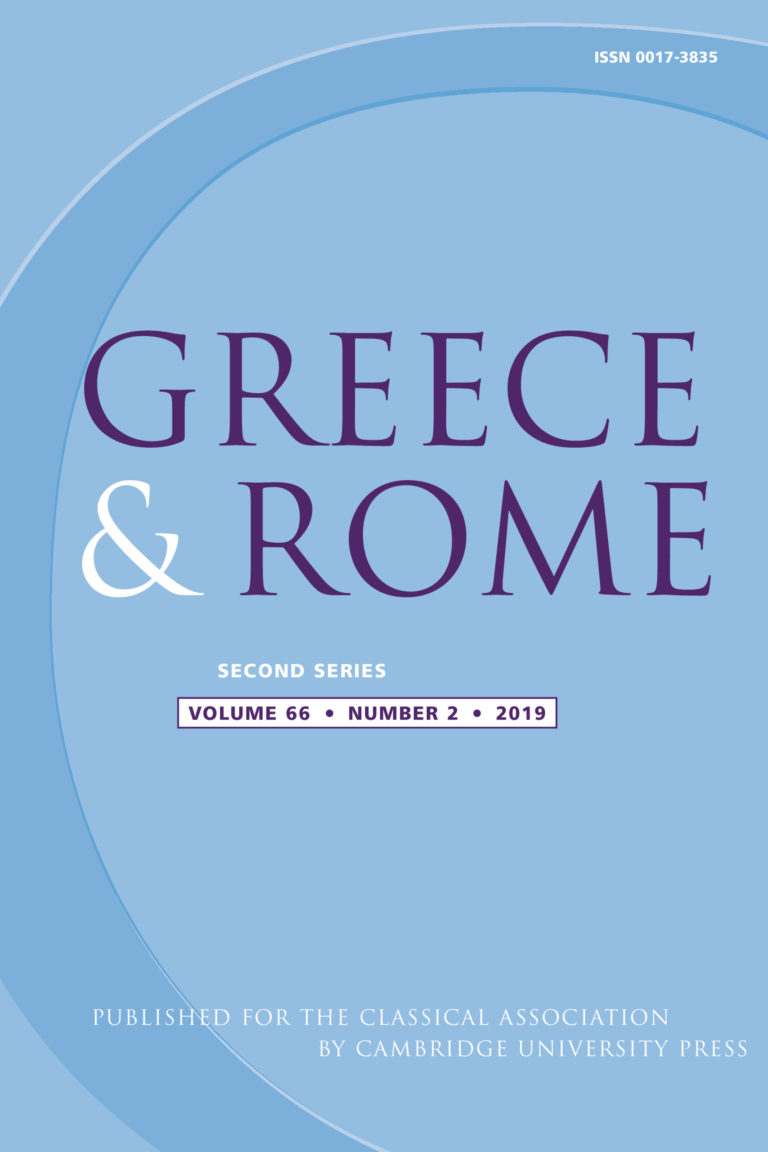 Front cover for Greece and Rome which features large text on light blue background